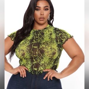 Snake print top